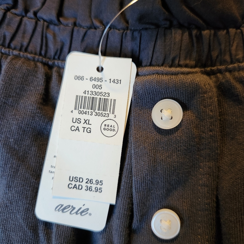 Aerie Cotton Mix Boxer Shorts XL- Smoked Gray - NWT - Picture 10 of 12
